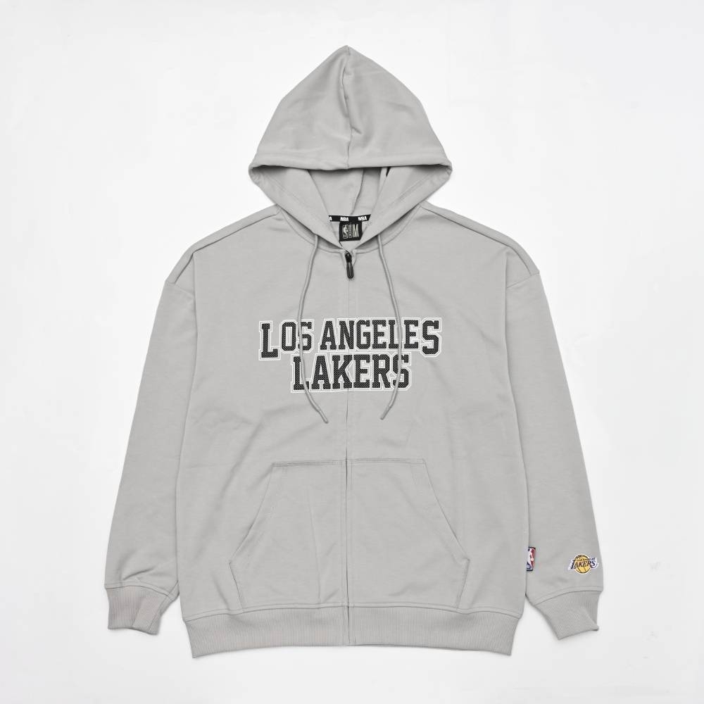 NBA 外套 落肩 灰 連帽外套 湖人隊 3255141411