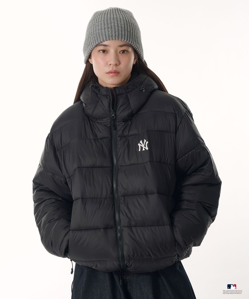 日本🇯🇵連線 Perushu x MLB 隊徽刺繡連帽羽絨外套 人造羽絨 連帽外套 寬鬆 3色(任買兩件711免運)/預購