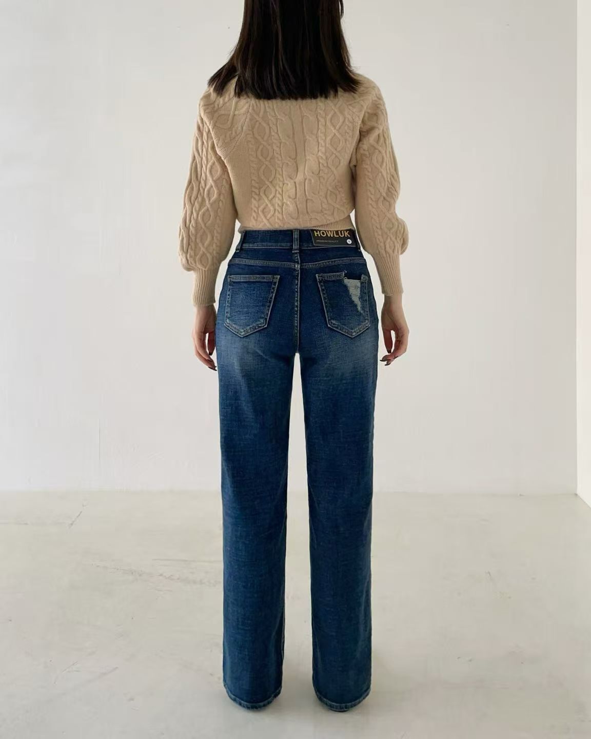 HL2560 日常刷薄毛牛仔褲