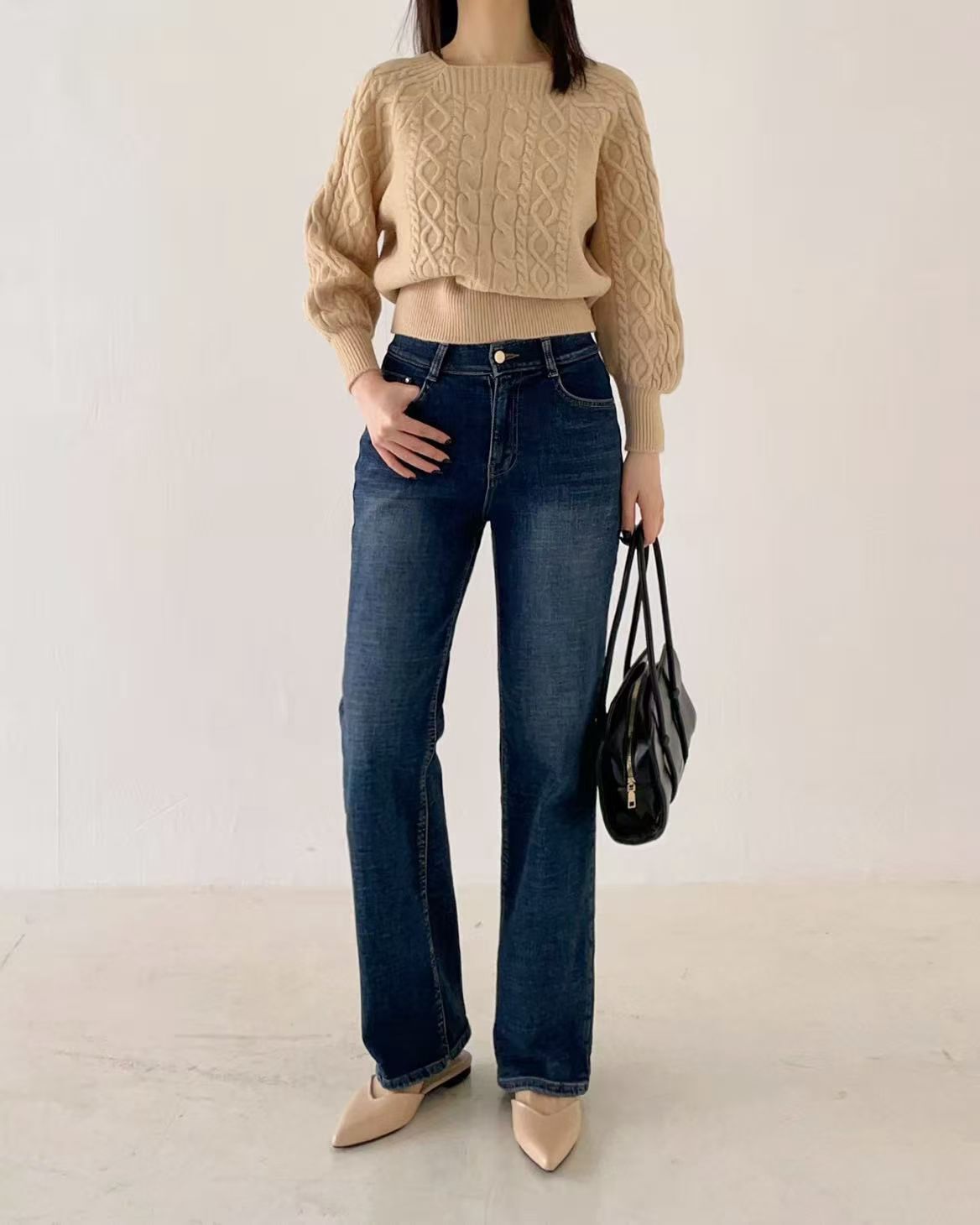 HL2560 日常刷薄毛牛仔褲