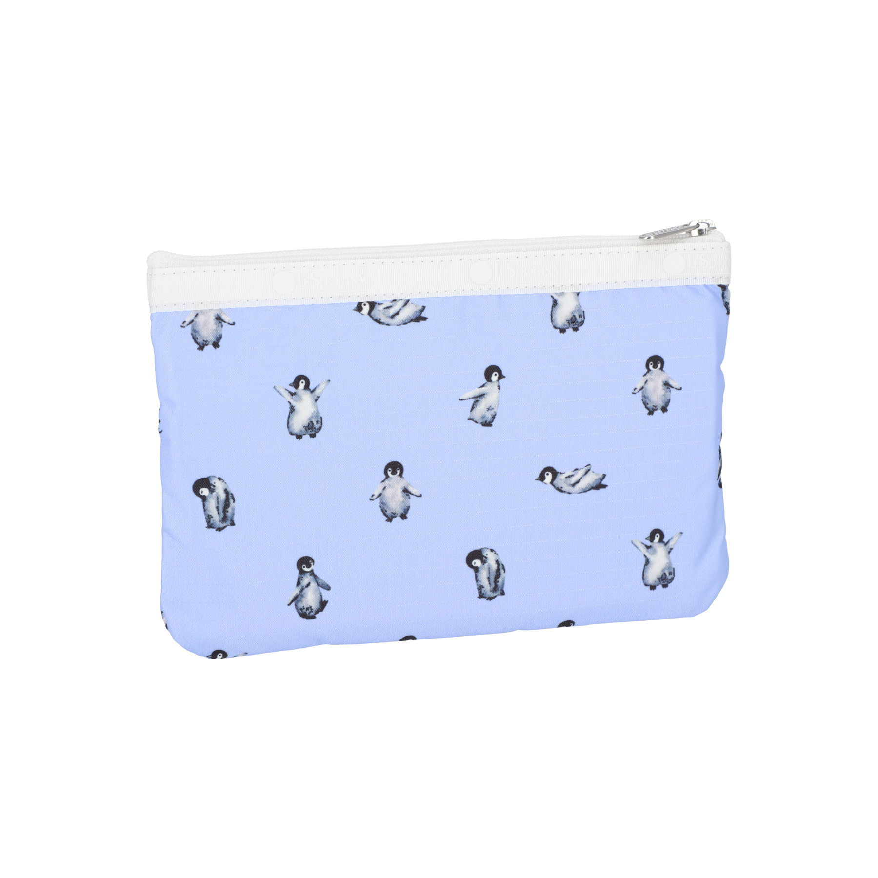 三拉鍊化妝袋 (PETITE PENGUINS WHITE)