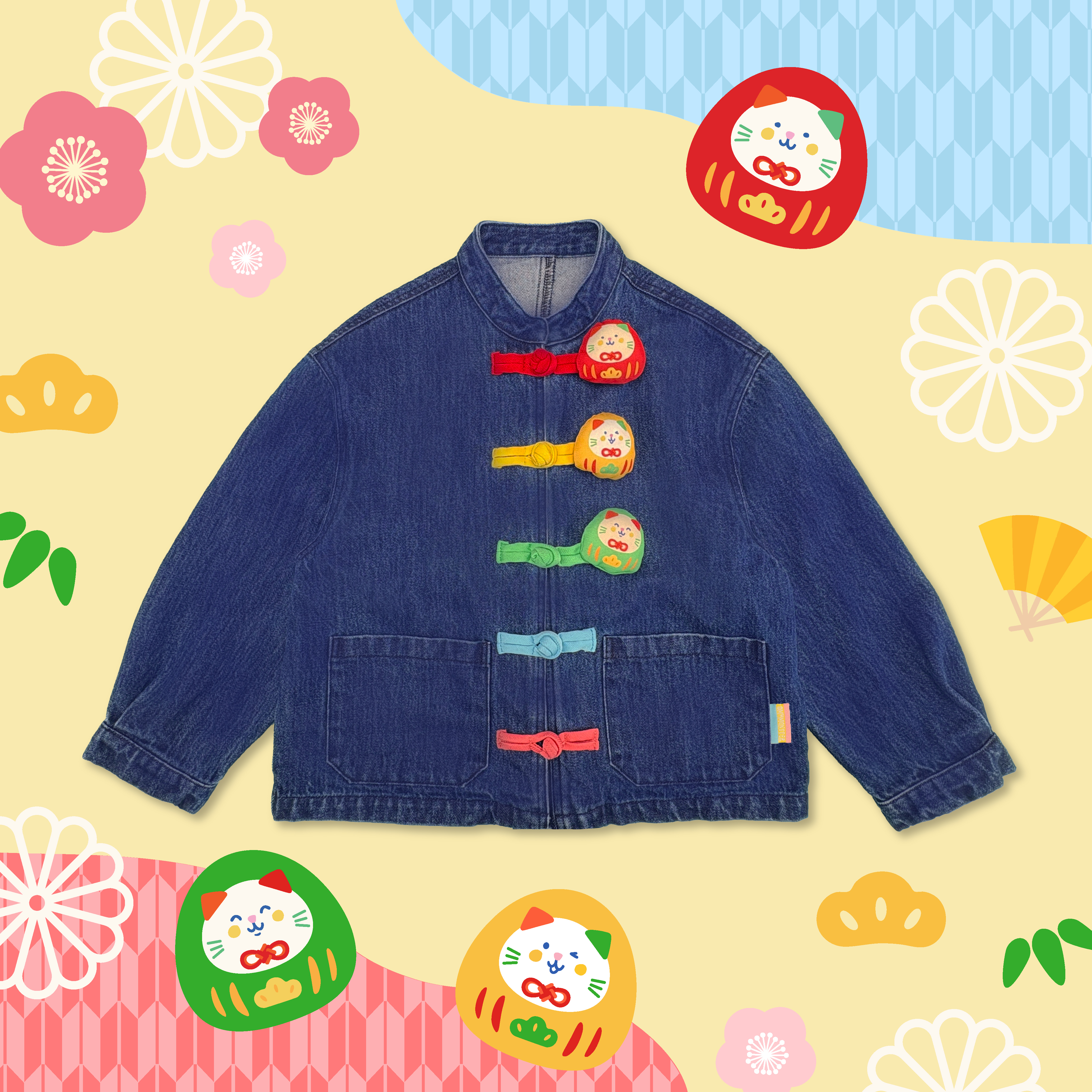 萌爆行運貓貓戰隊牛仔外套