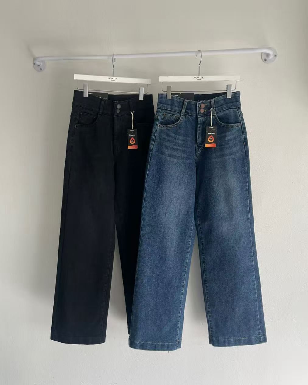 HL2551 水洗刷薄毛牛仔褲