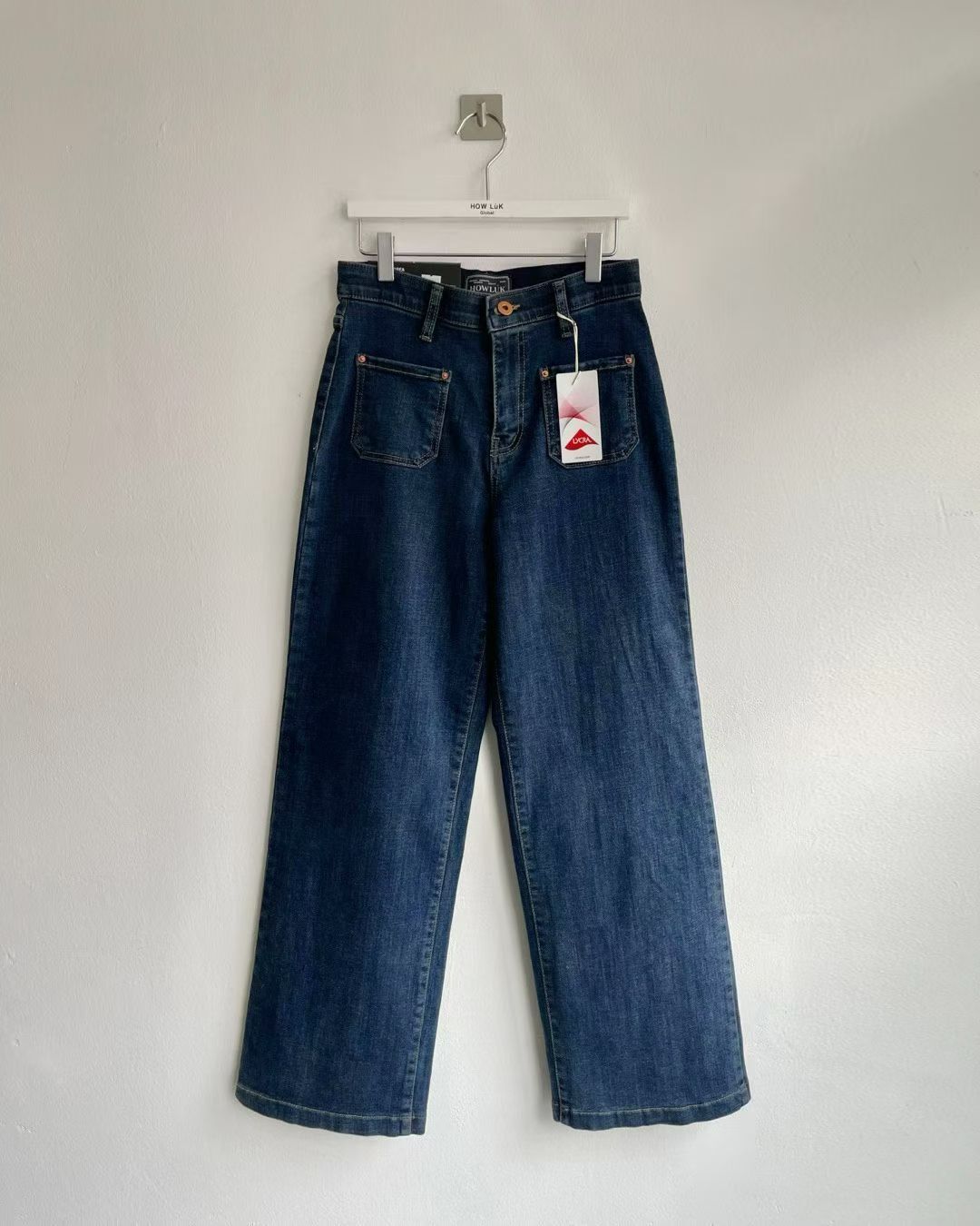 HL2501-2 復古藍薄毛牛仔褲