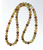 [S] GEMZ & CO AMBER MD673 Honey Tea 6+ Necklace, A12 (A12)