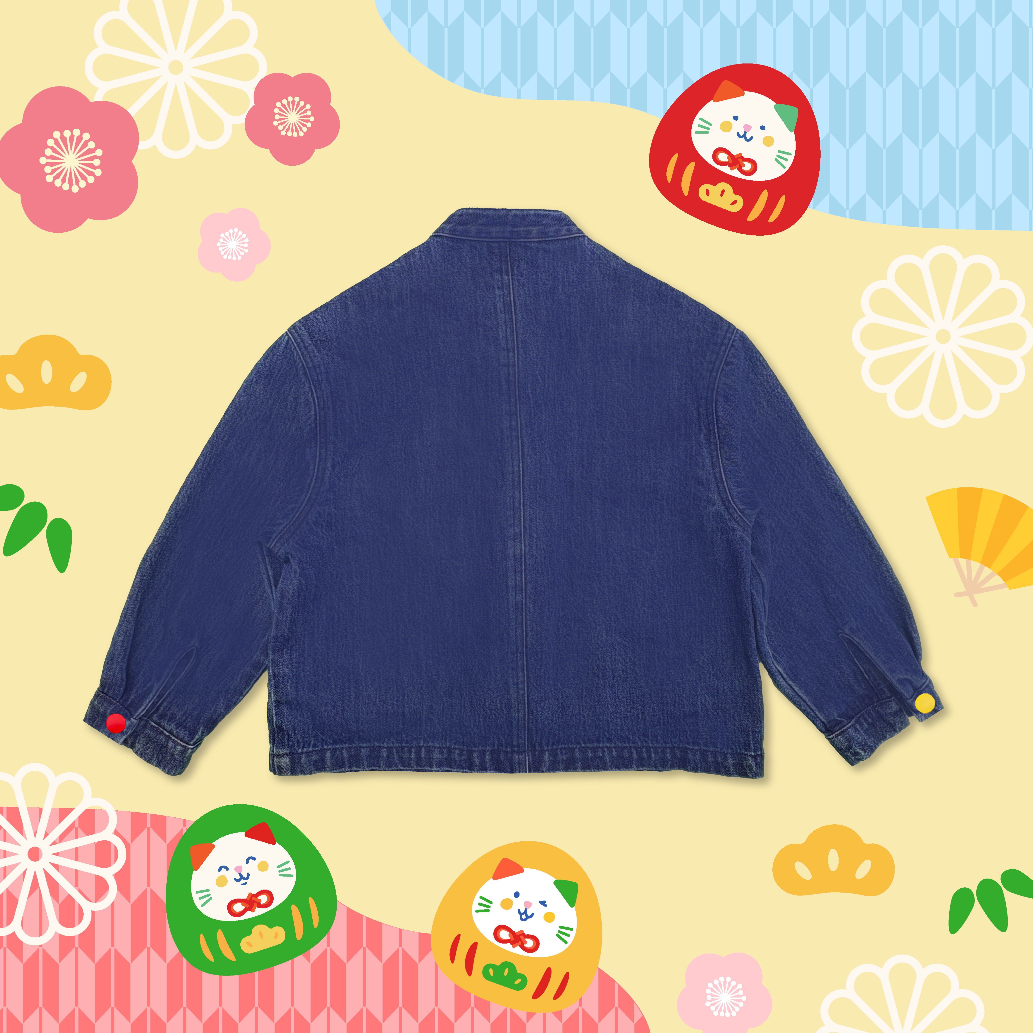 OMYMONSTER 萌爆行運貓貓戰隊牛仔外套