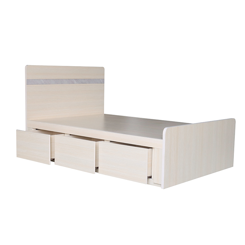 銀線木色三櫃桶床架