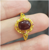 [S] GEMZ & CO AMBER XP040 Blood Amber Ring, A28 (A28)