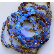 [S] GEMZ & CO AMBER MD212 Museum-Quality Seven-Color Tea King Irregular Shape Bracelet, A36 (A36)