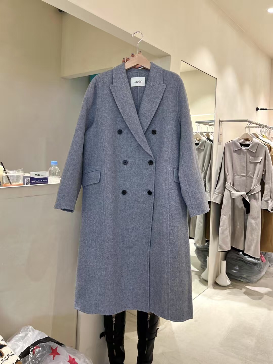 CB5342 排釦手工羊毛長風衣 *優惠碼不適用*