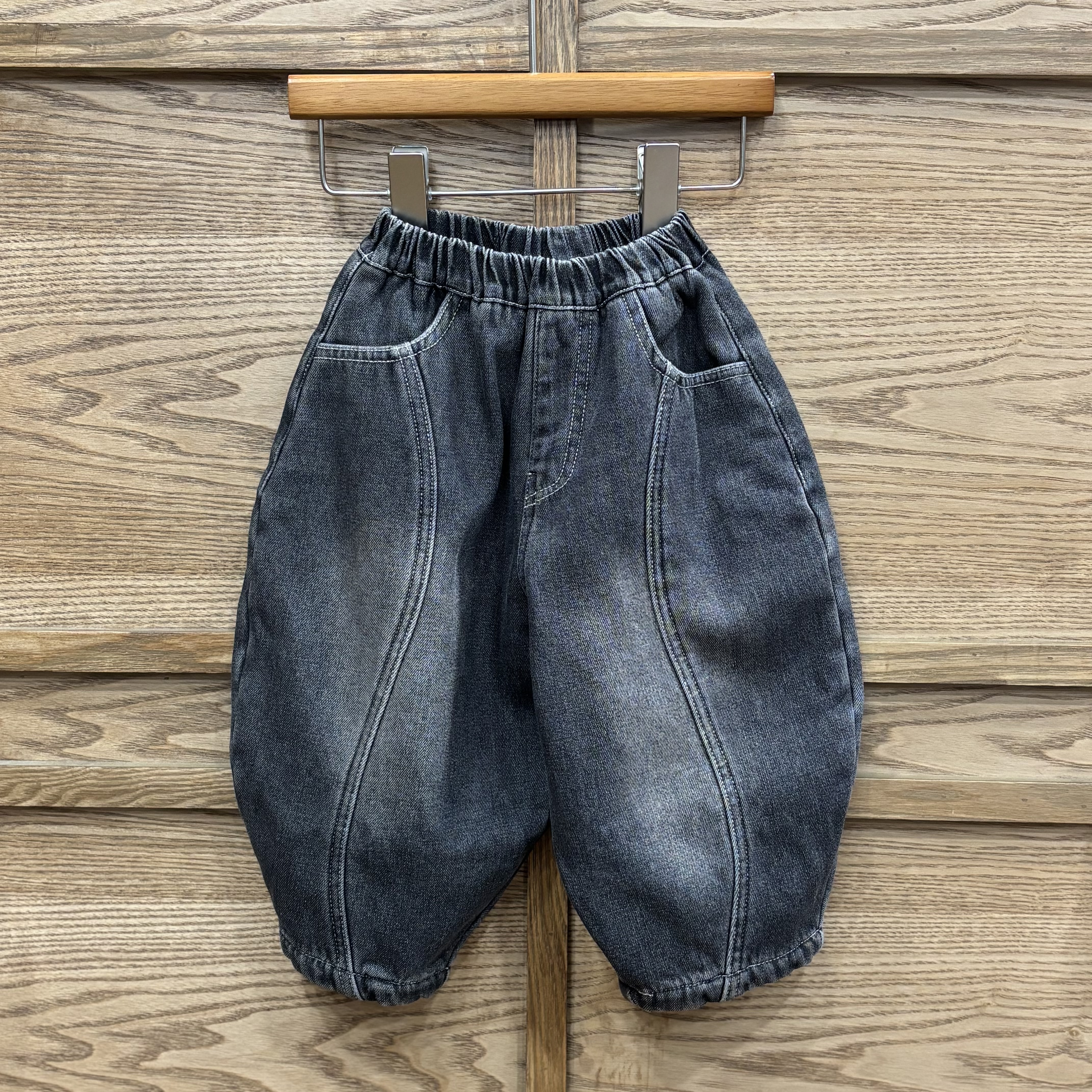 A03689內刷毛灰色氣球褲