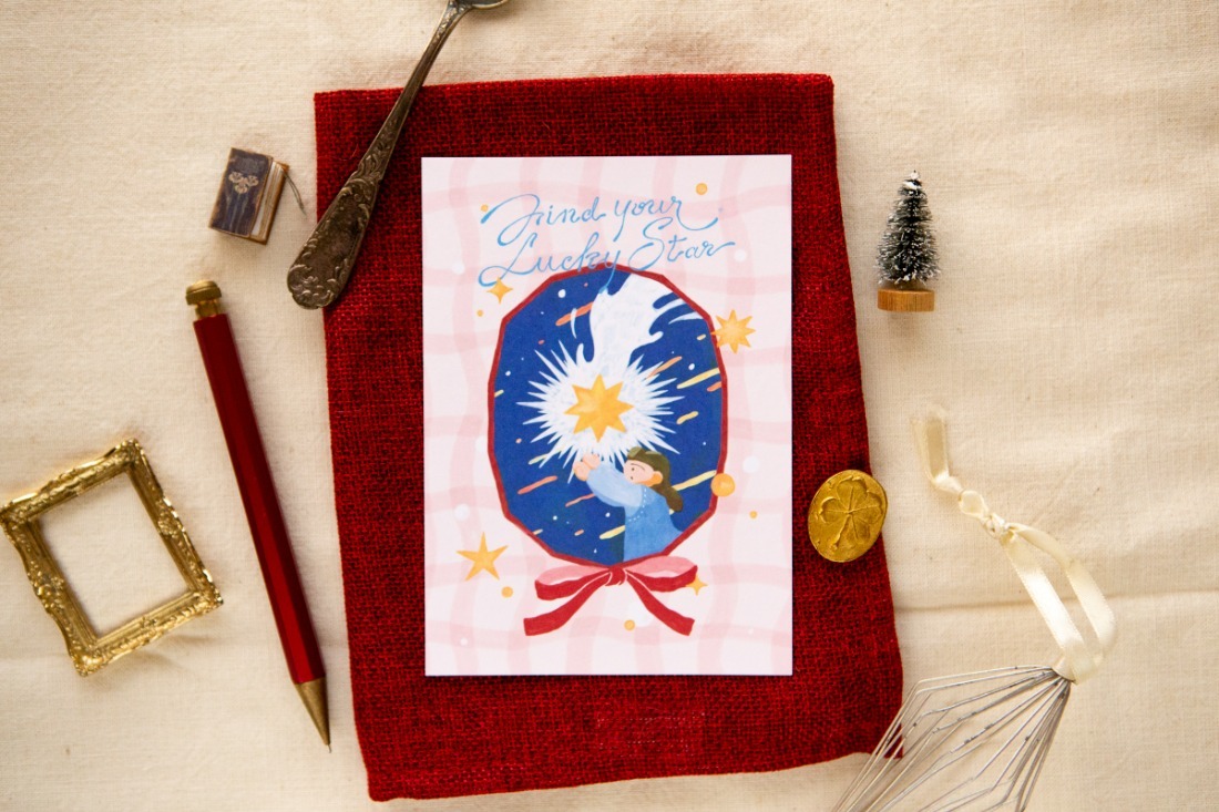 幸運星明信片 許願｜OURS 森林好朋友 台灣