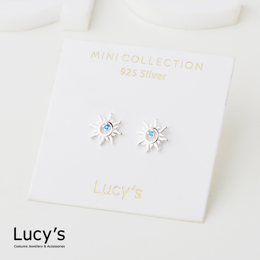 *925純銀〔輕銀系列〕冬日豔陽 耳環 (二色) (128209/128210)