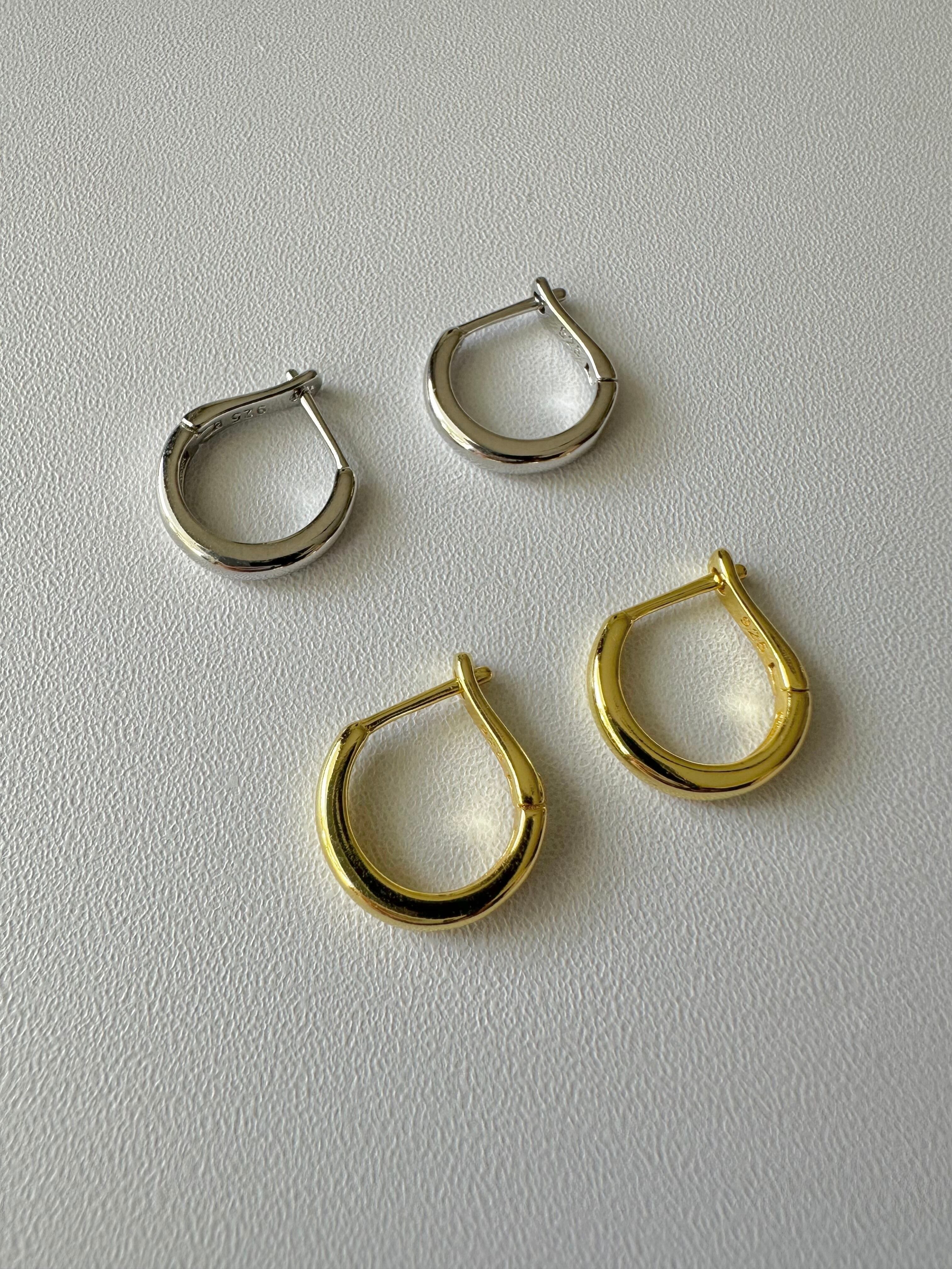 S925 straight pin hoop pierce