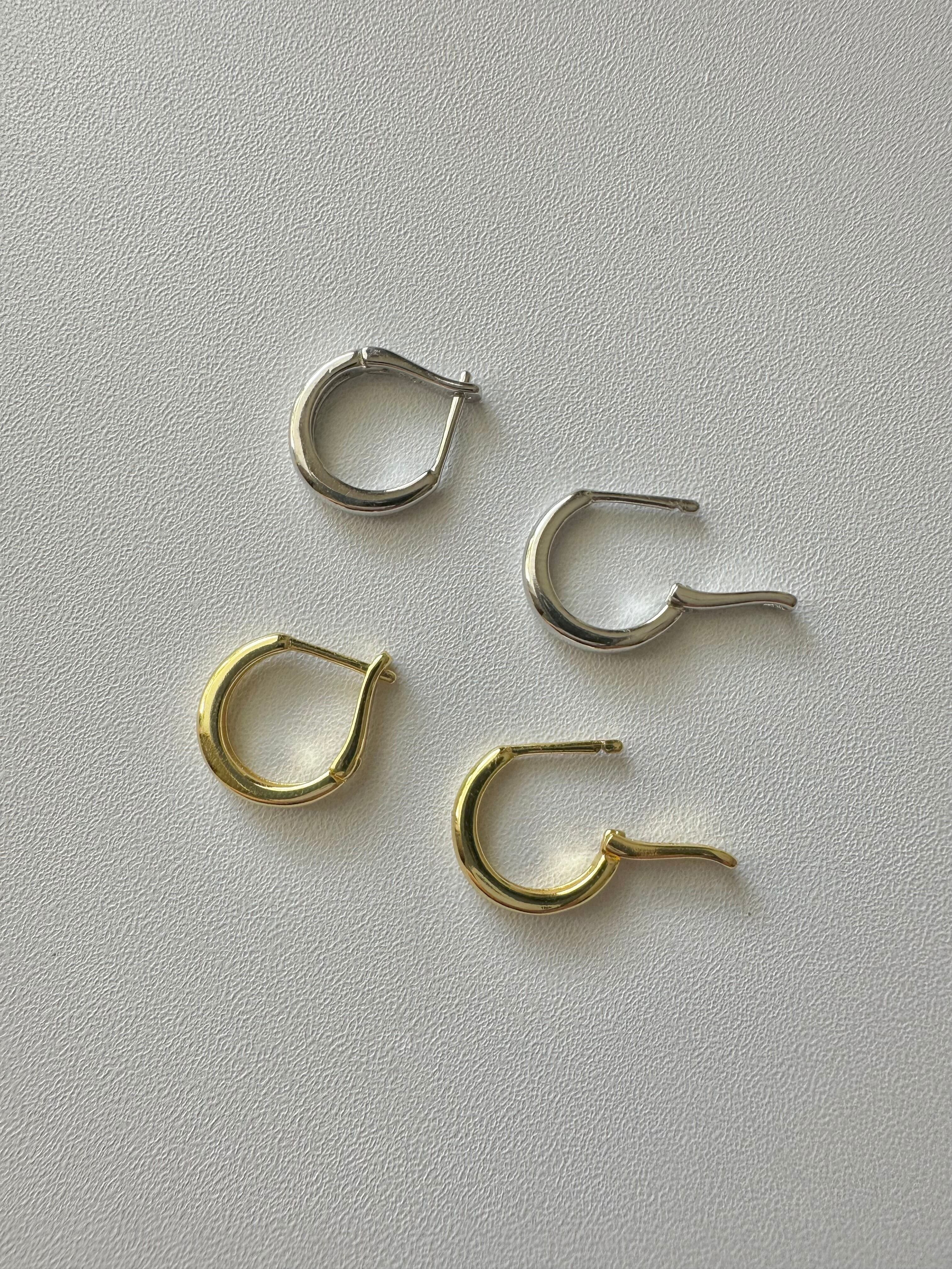 S925 straight pin hoop pierce