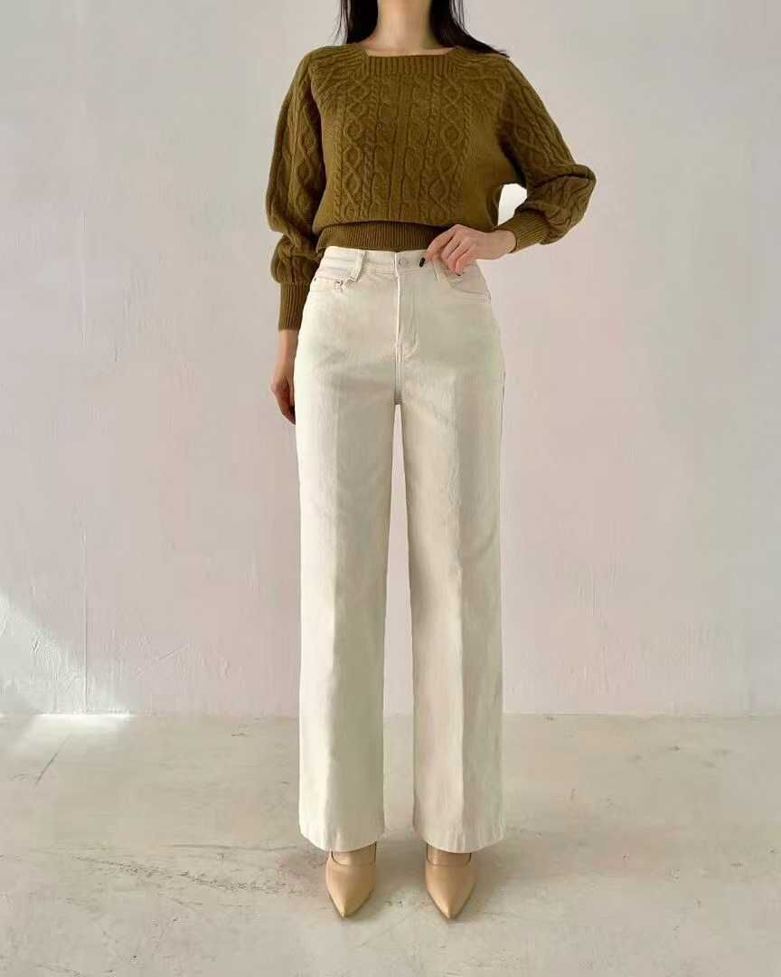 HL267 美拉德色內里刷薄毛長褲