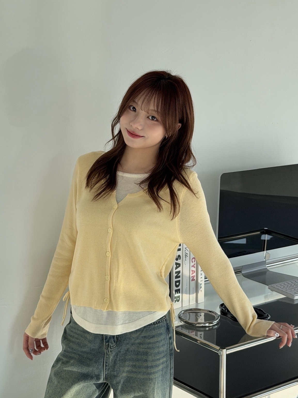 假兩件針織毛衣