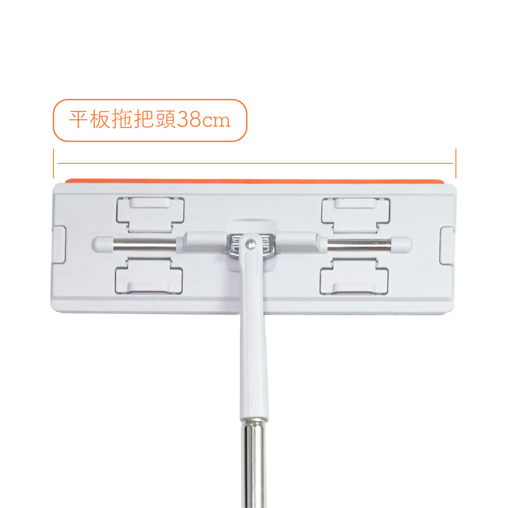 JDH－單支平板拖把＋拖布5入組 (38cm) 石墨灰