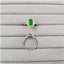 1218GZ148-翡翠GZ-18K白翡翠方戒小（C148）