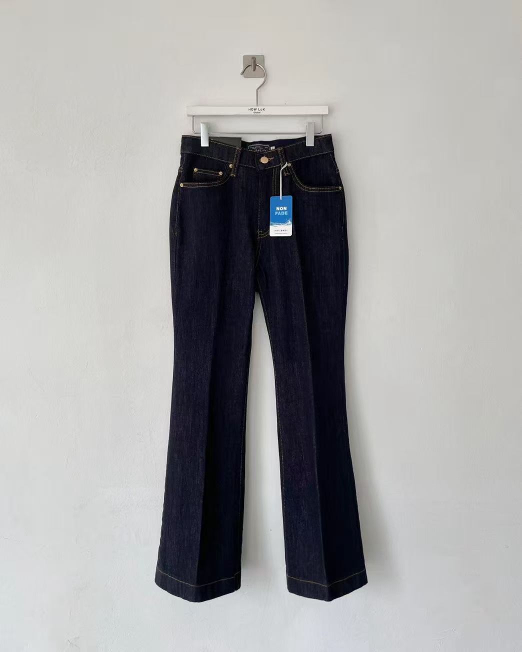 HL2510-1 冬季新款!修腿刷薄毛牛仔褲