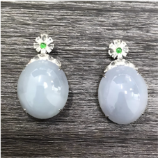 1218GZ154-翡翠GZ-18K紫蛋麵吊墜（C154）