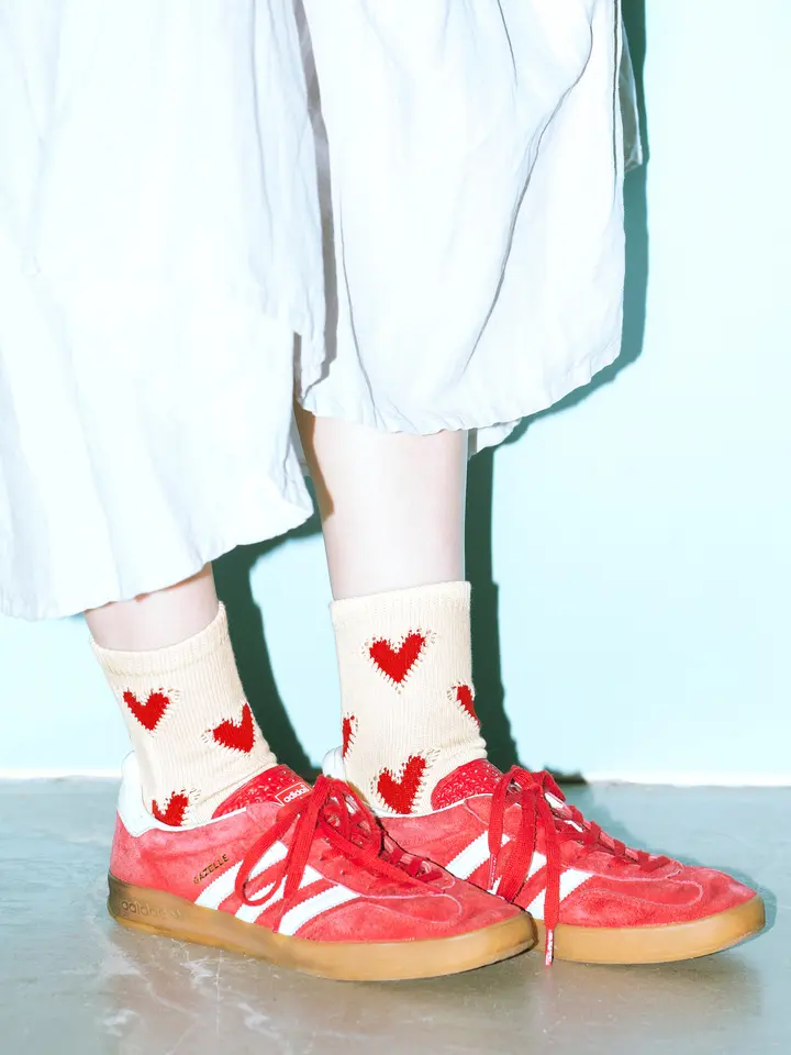 [預購] 靴下屋 鉤針編織心型襪子