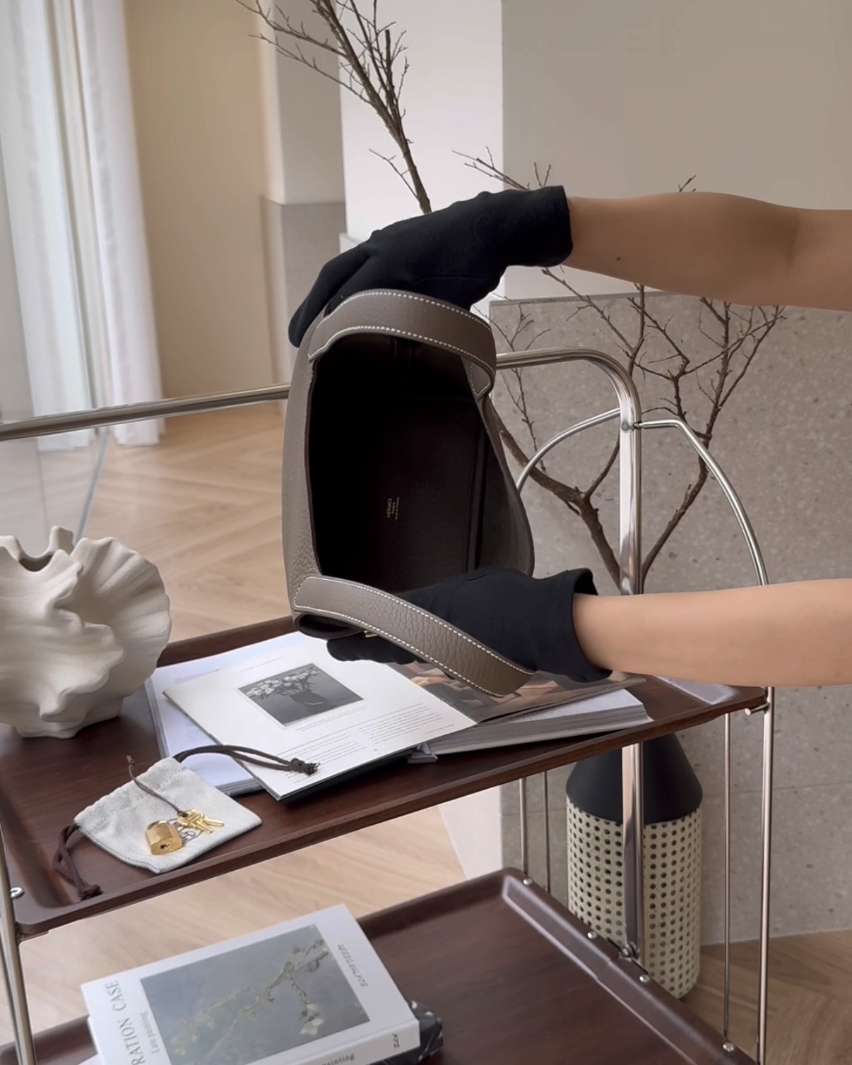 HERMES｜P18菜籃子 大象灰 金扣