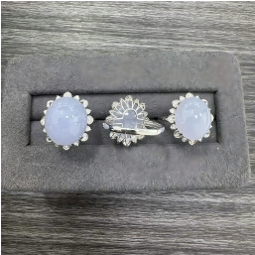 1218GZ158-翡翠GZ-18K翡翠紫蛋麵戒指（C158）