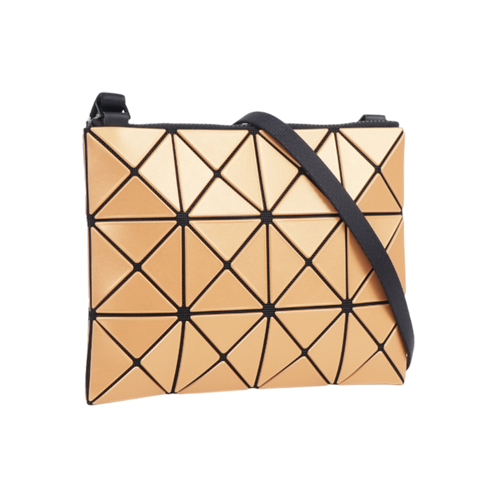 【ISSEY MIYAKE三宅一生】BAO BAO LUCENT 3X4 金屬亮面斜背包(淺棕色)