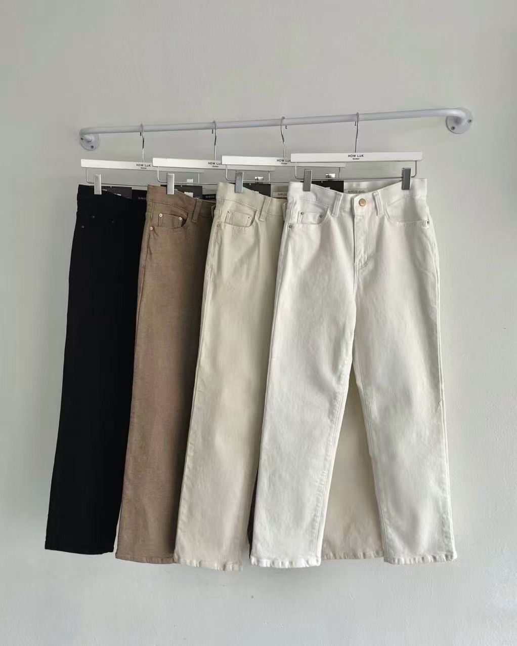 HL251-1 冬季新款!修身刷薄毛長褲