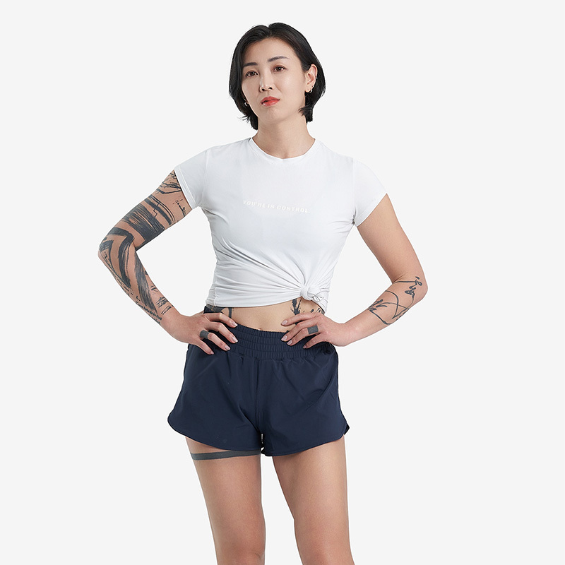 托瑪斯女運動短褲（英雄藍）