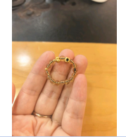 [S] GEMZ & CO AMBER DIY 821 Blue Amber Heart Ring, A42 (A42)