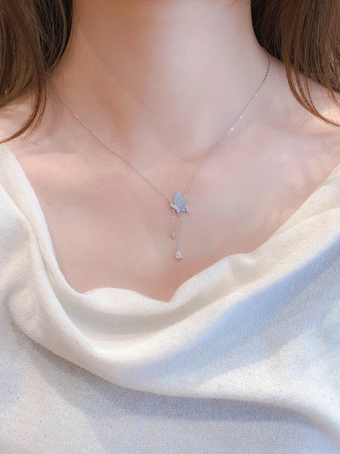 KADER 舞蝶流蘇 夜光項鍊