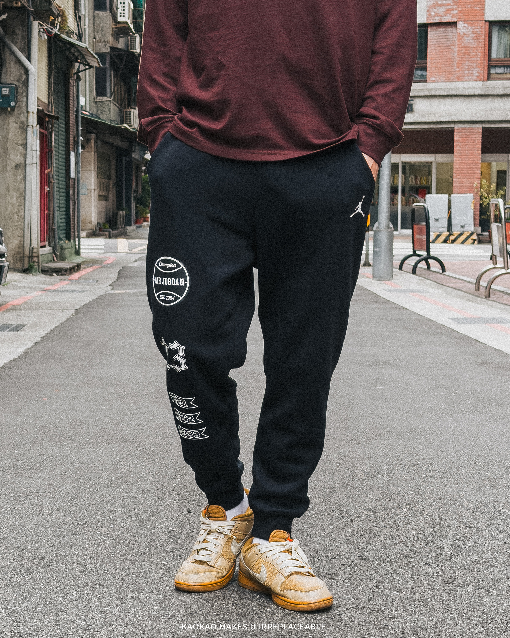 Air Jordan 印花束口針織慢跑褲【FN4620-010】