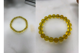 [S] GEMZ & CO AMBER MD181 Blue Amber Bracelet, A44 (A44)