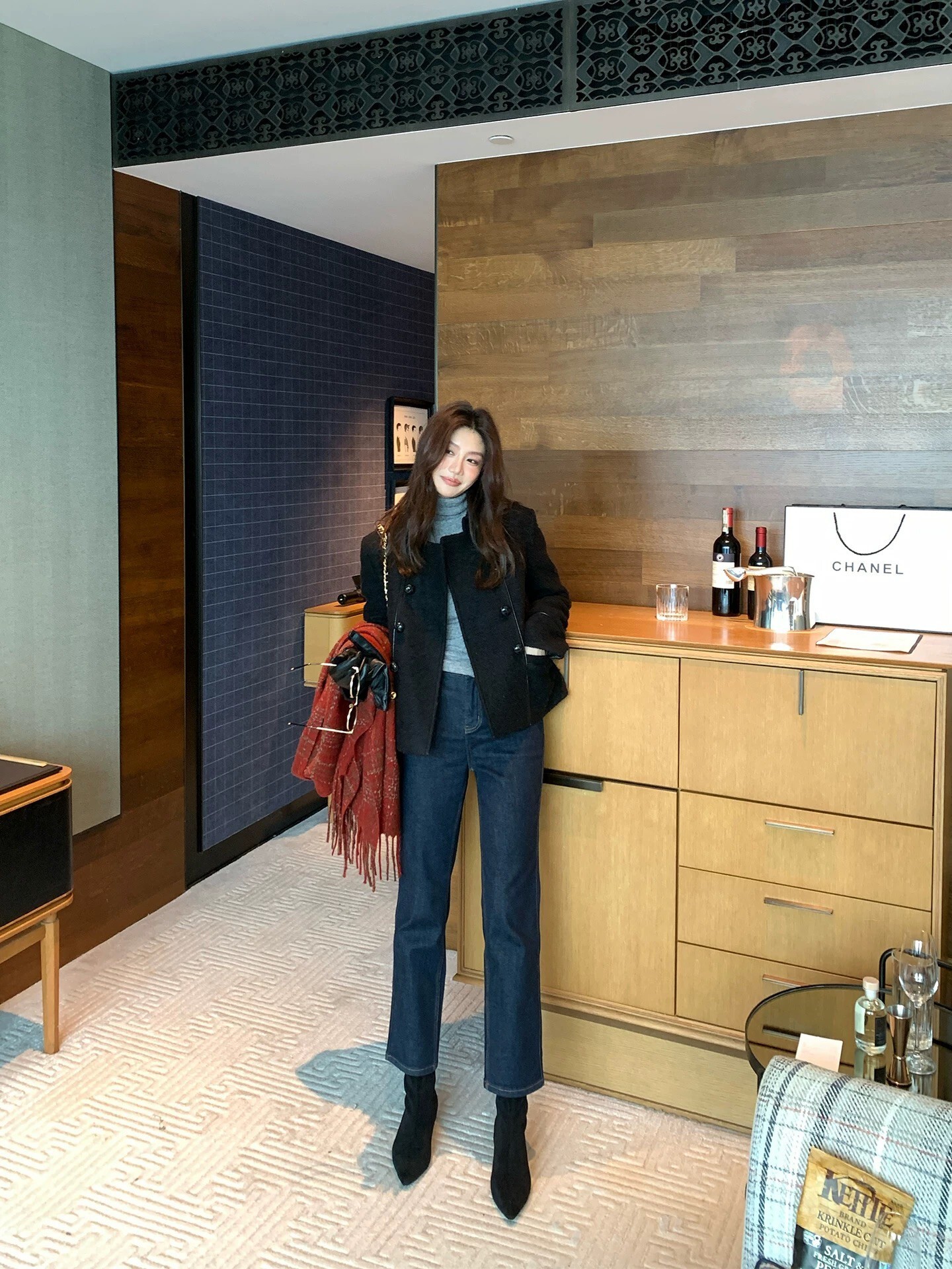 長腿女子原色/刷色感合身九分牛仔褲-S-XL / 2色 (Elegant & Love)