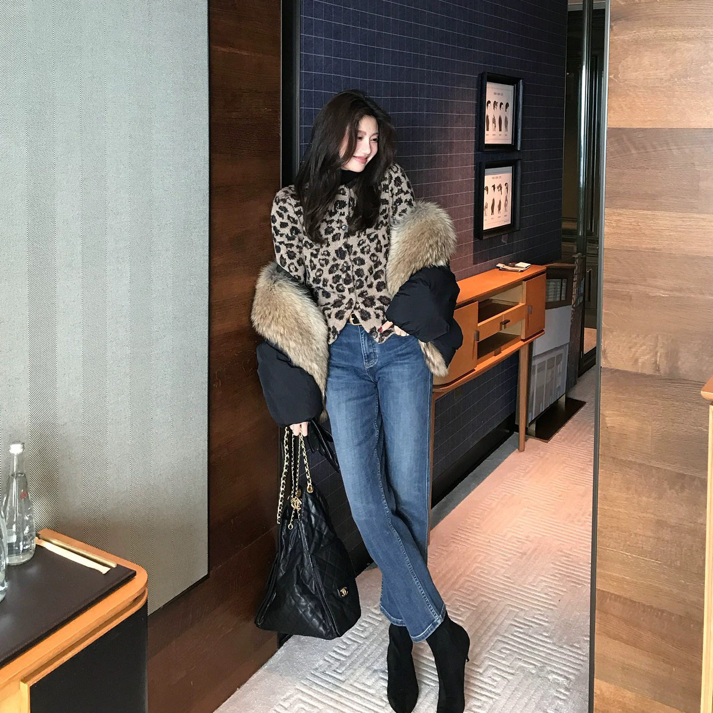 長腿女子原色/刷色感合身九分牛仔褲-S-XL / 2色 (Elegant & Love)