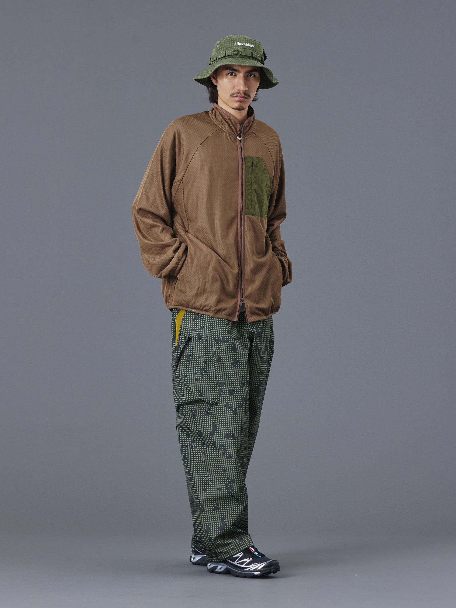 LIBERAIDERS OCTA ZIP-UP JACKET 770182503 BRN