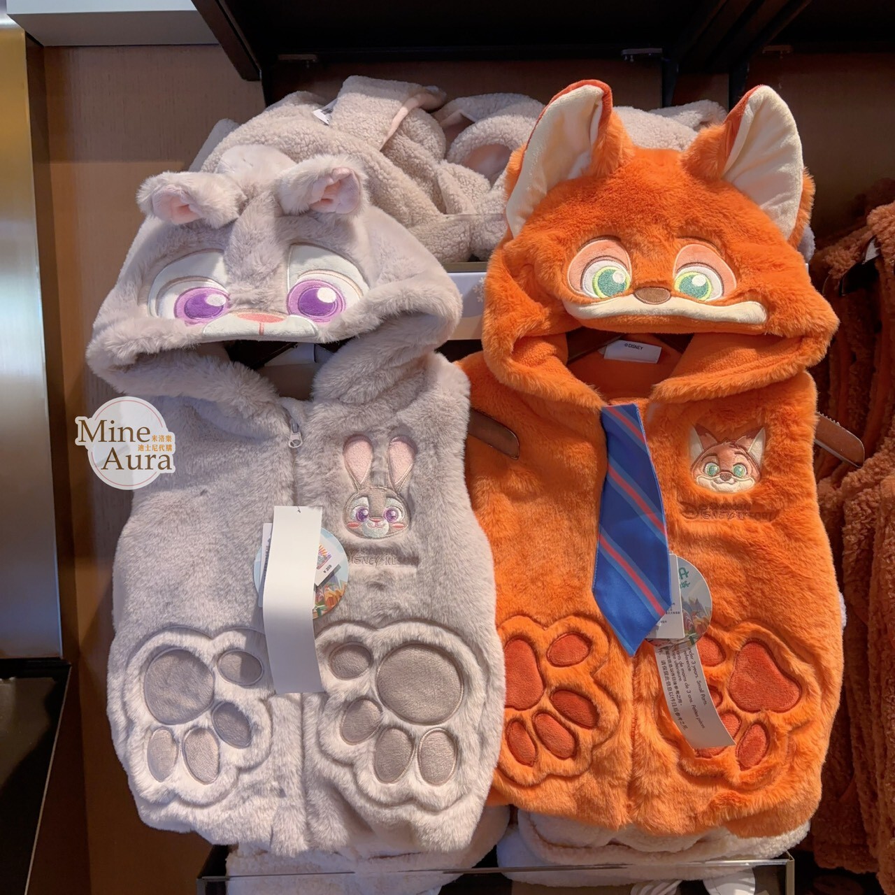 2025 冬日 動物方城市 Zootopia 哈茱蒂 Judy 兔 兒童 連帽 保暖 馬甲 背心 -上海迪士尼樂園