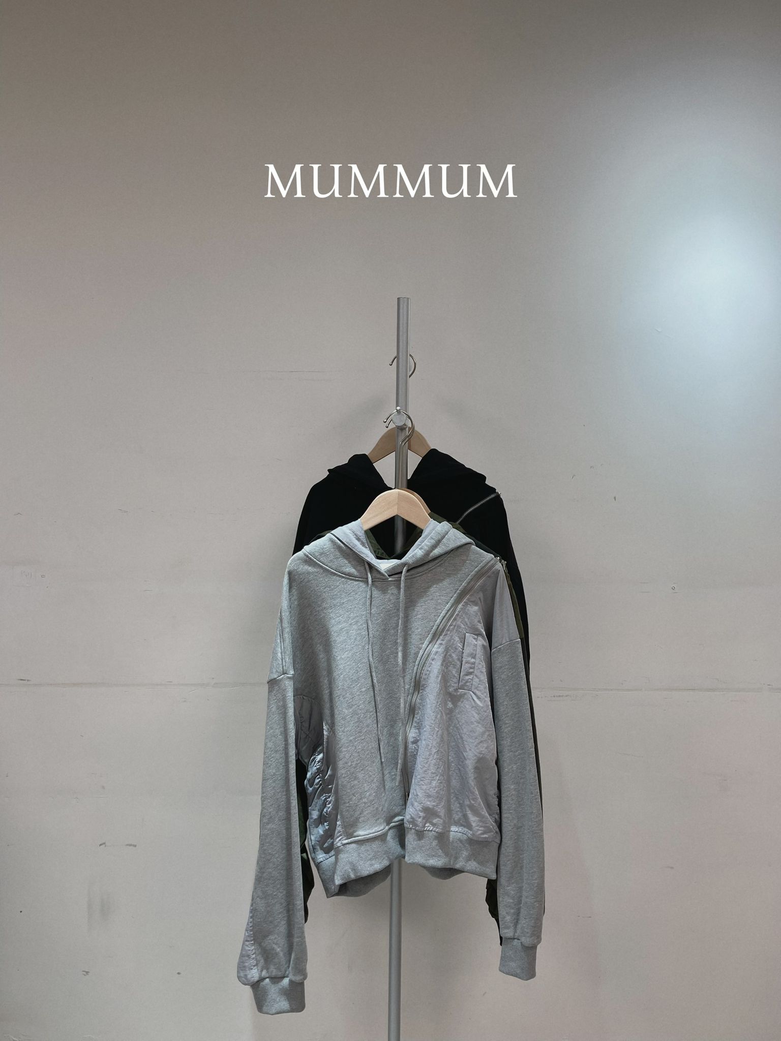 0213017a/斜彎特別拉鏈位連帽外套 48/40/24