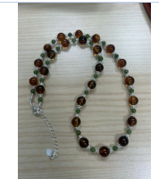[S] GEMZ & CO AMBER DIY 828 Red and Blue Jade Necklace, A56 (A56)