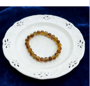 [S] GEMZ & CO AMBER MD675 Red and Blue Gold Sand Abacus Bead Bracelet (7-9m), A59 (A59)