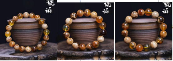 [S] GEMZ & CO AMBER MD129 Museum-grade Honey Gem Bracelet, A60 (A60)
