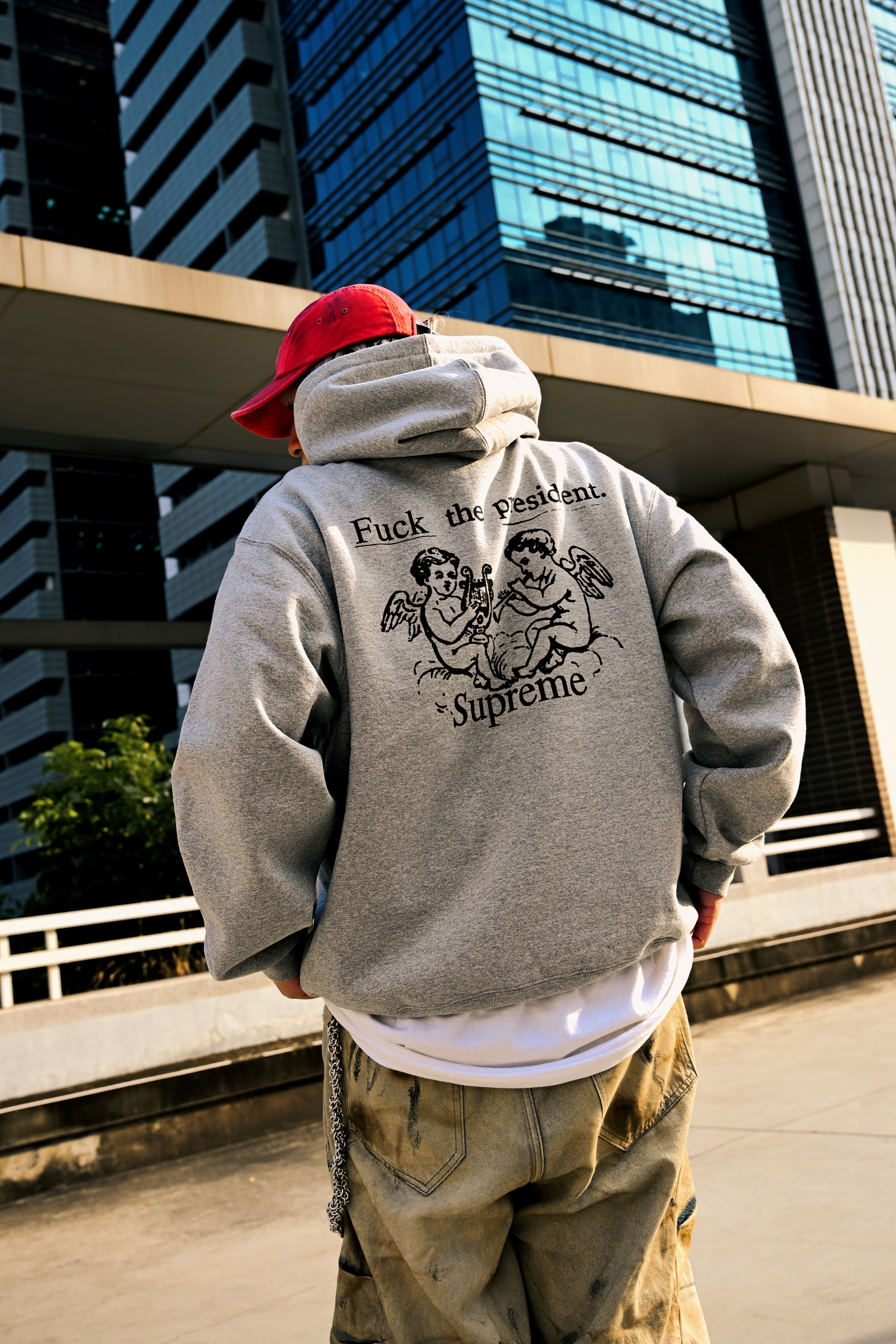 ☆ETW☆【EASY TO WEAR】Supreme 25FW FTP President Hooded Sweatshirt FUCK 天使 總統 帽T 長袖 秋冬 連帽