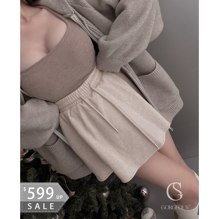 G9735 「自訂款'牛奶羊絨保暖不顯臀褲裙」