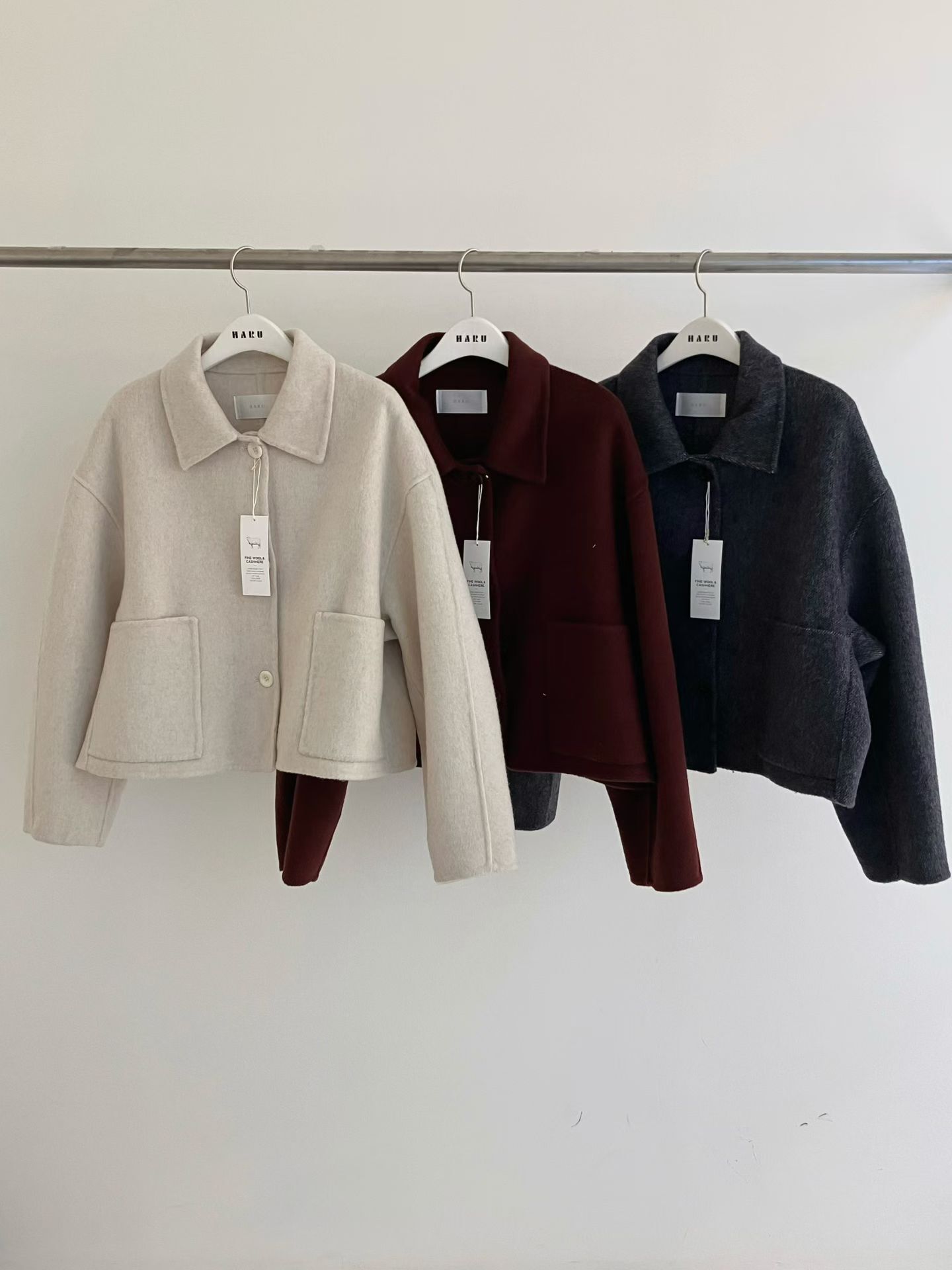 HU5306 大口袋車線反領外套