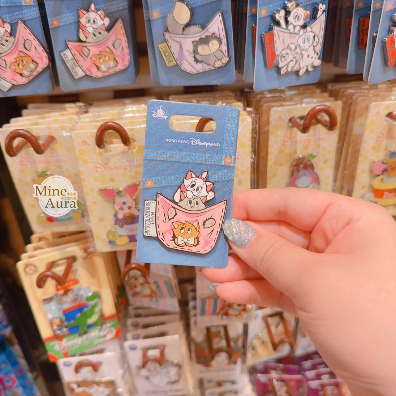 瑪莉貓 Marie 口袋 造型 徽章 PIN  貓兒歷險記 The Aristocats -香港迪士尼樂園