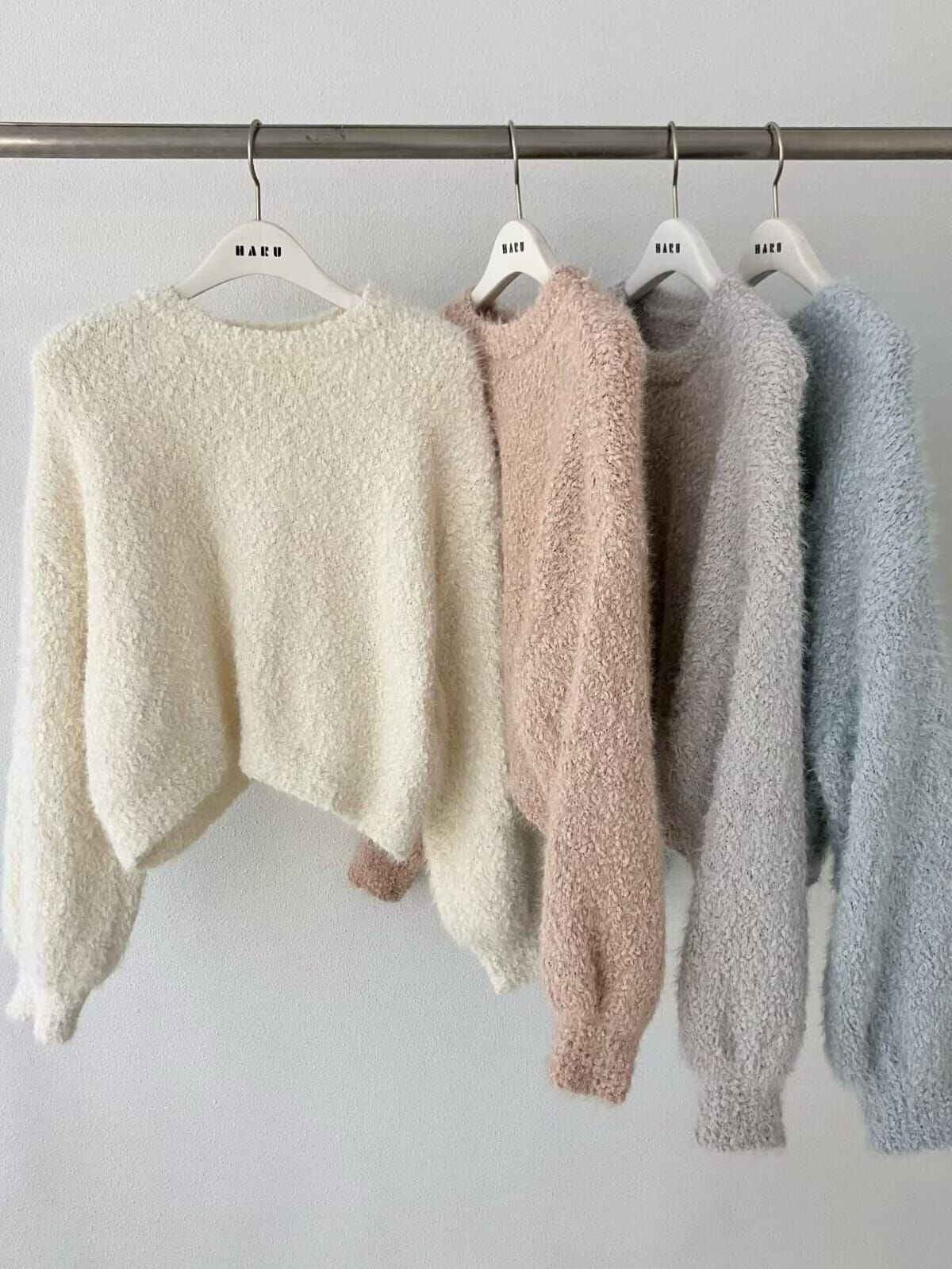 HU5310 毛絨細閃短版毛衣