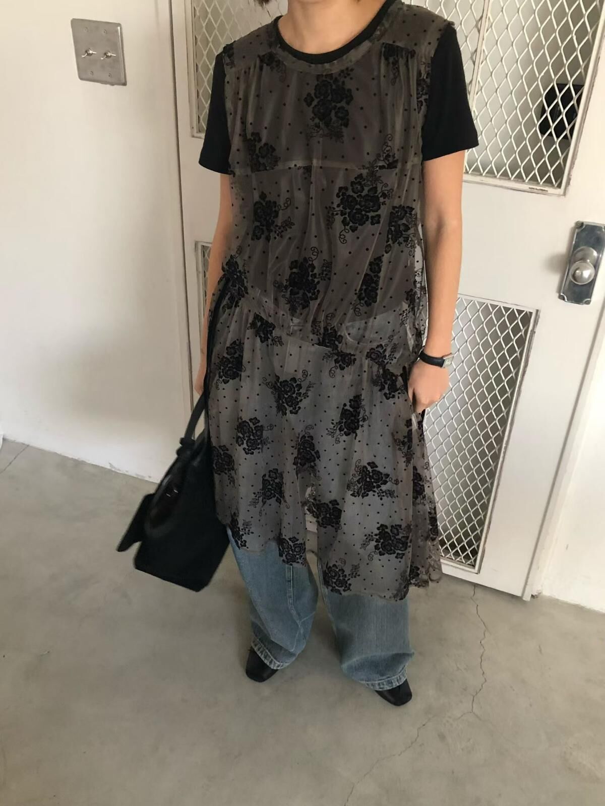 0212998a/韓國獨家小透花連身裙/40C'40W'35-41L'