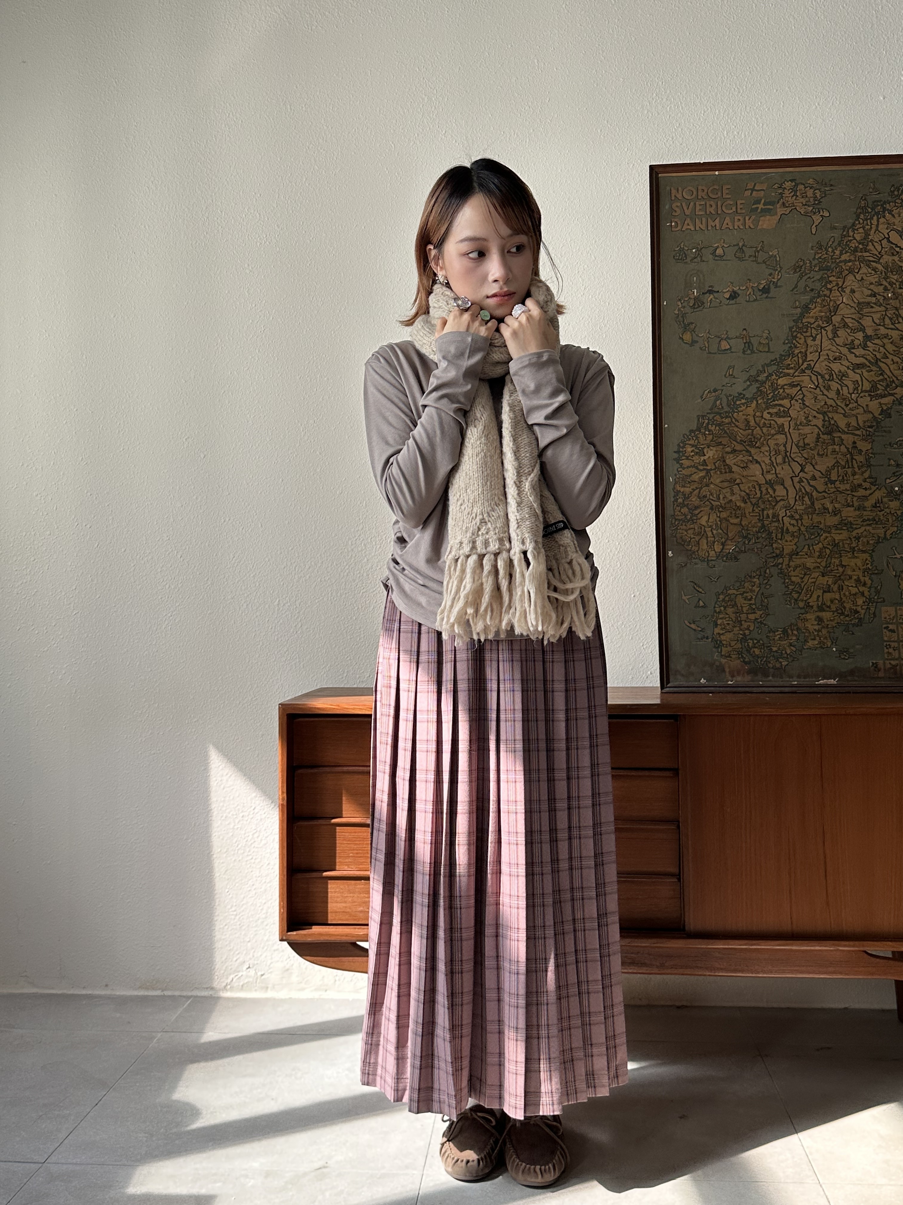 Q5 gift ! 麻花頸巾 -AB6038